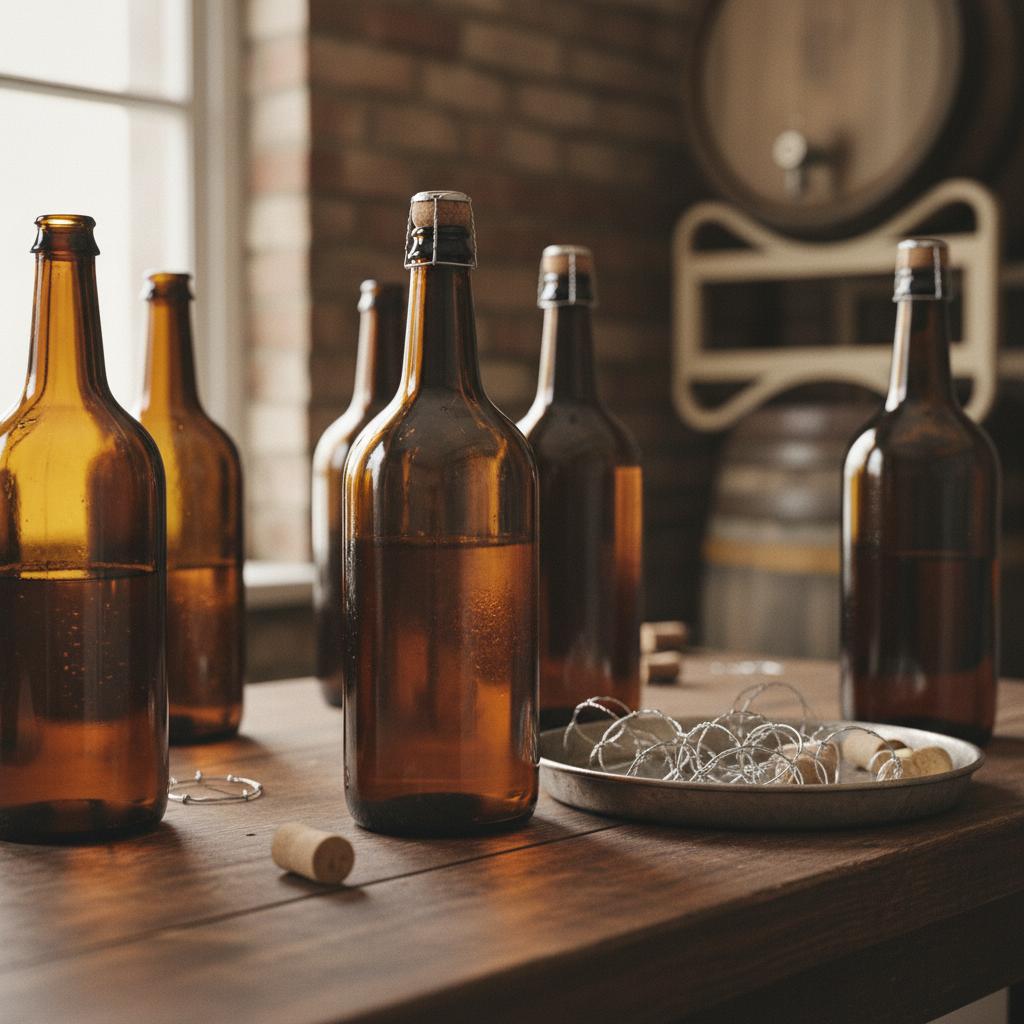 Large 75cl share bottles corked and caged by hand