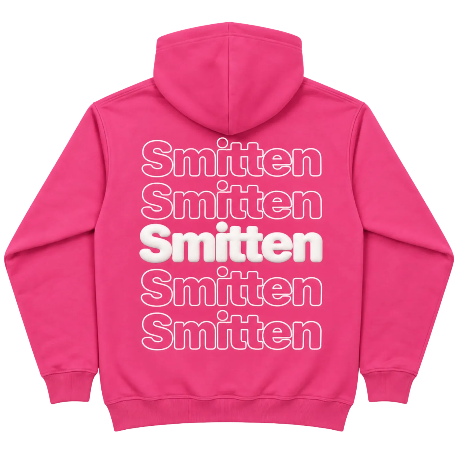 Smitten hettupeysa — bleik