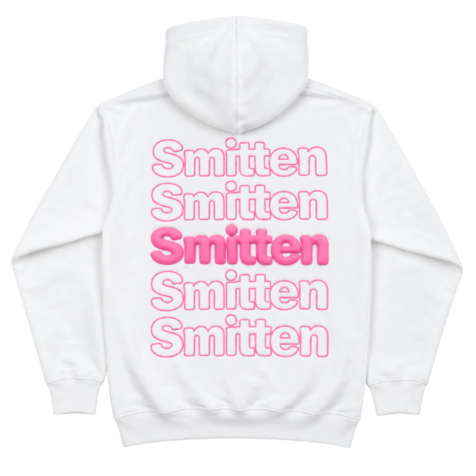 Smitten hettupeysa — hvít