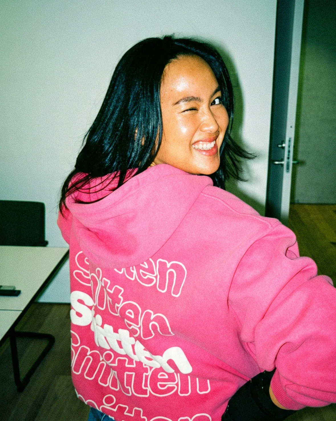 Smitten Hoodie in Pink